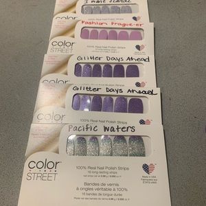 Pretty Pink Purple Color Street Nail Sets